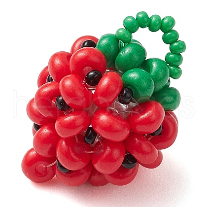 Seed Beads Beaded Charms PALLOY-MZ00331-02-1