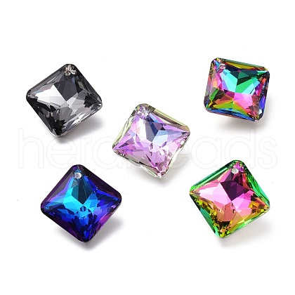 Glass Rhinestone Pendants X-RGLA-A024-D03-M1-1
