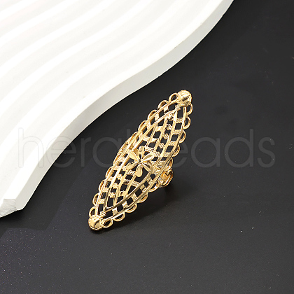 Fashionable Hollow Out Pattern Brass Cuff Rings for Women MY4102-2-1