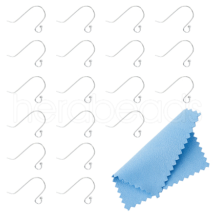 DICOSMETIC 10 Pair 925 Sterling Silver Earring Hooks STER-DC0001-30-1
