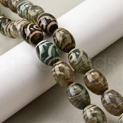 Tibetan Style dZi Beads Strands G-S389-A12-1