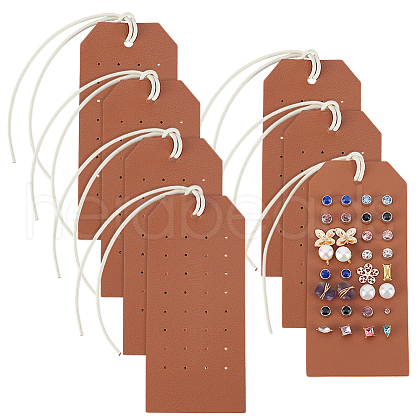 Imitation Leather Earring Organizer Display Cards EDIS-WH0022-34C-1