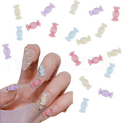 HOBBIESAY 200Pcs 4 Colors Opaque Resin Cabochons RESI-HY0001-26-1