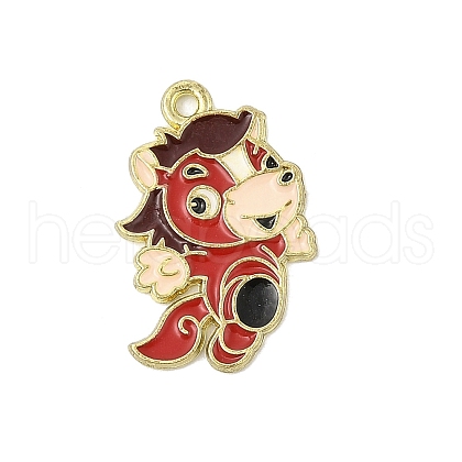 Alloy Enamel Pendants ENAM-D301-01G-07-1