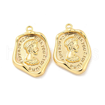 Rack Plating Brass Pendants KK-A214-25G-1