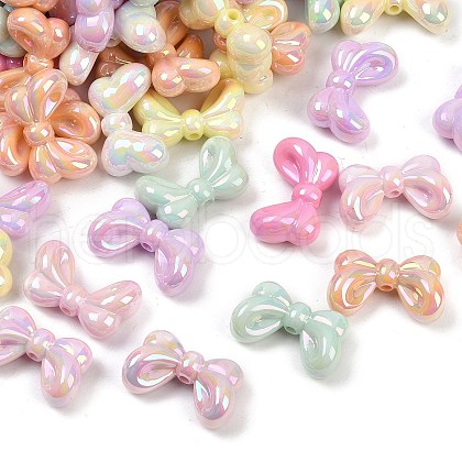 UV Plating Opaque Acrylic Beads MACR-L007-10-1