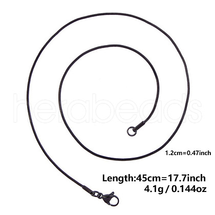 1.2MM Unisex 304 Stainless Steel Snake Chains Necklaces YO4082-4-1