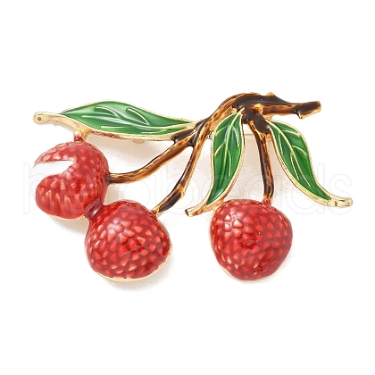Litchi Enamel Pins JEWB-R051-08G-1