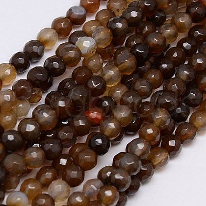 Natural Agate Beads Strands G-G580-6mm-10-1