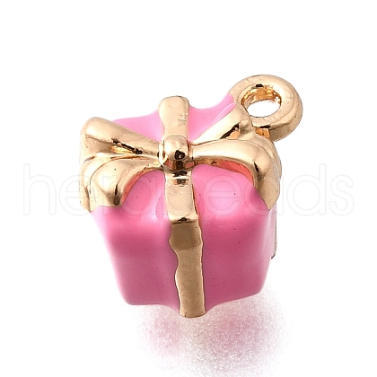 Zinc Alloy Enamel Charms FIND-U029-01G-03-1