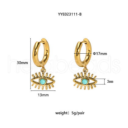 Vintage French Style Stainless Steel Hoop Earrings GS6487-3-1