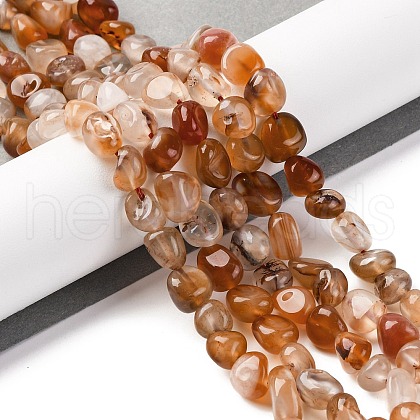 Natural Red Agate Beads Strands G-G146-A25-01-1