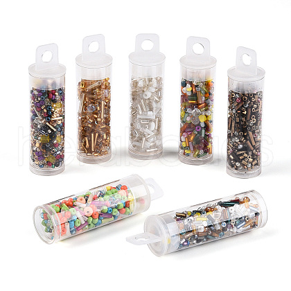 7 Bottles DIY Glass Seed Beads Sets DIY-N006-02F-1
