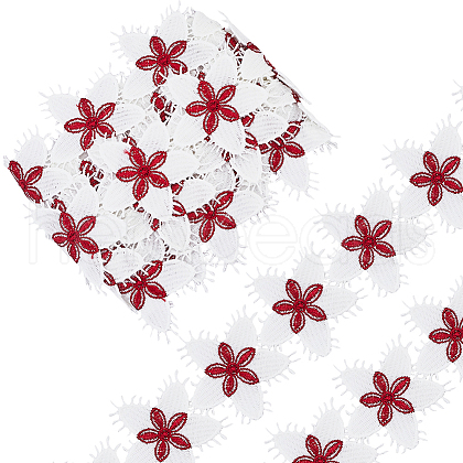 Flower Polyester Eyelash Lace Trim Ribbon OCOR-WH20003-03B-03-1