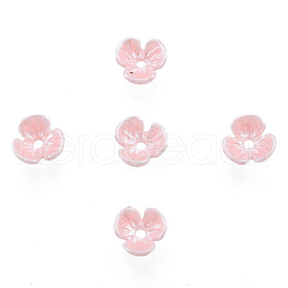 Resin Imitation Pearl Bead Caps RESI-N036-01A-05-1