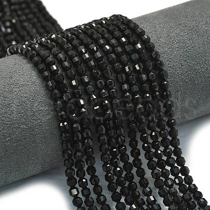 Natural Obsidian Beads Strands G-A260-A22-01-1