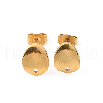 304 Stainless Steel Stud Earring Findings STAS-K254-04G-1