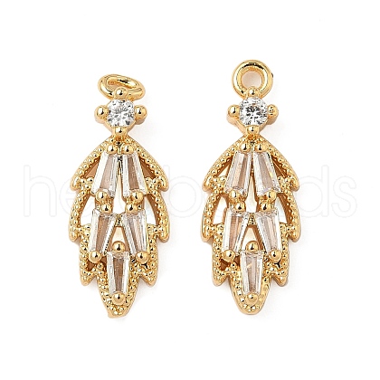 Brass Micro Pave Cubic Zirconia Pendants KK-S531-14G-D-1