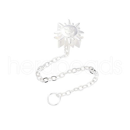 925 Sterling Silver Ends With Chain STER-S010-04B-S-1