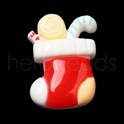 Christmas Opaque Resin Cabochons RESI-K030-02D-1