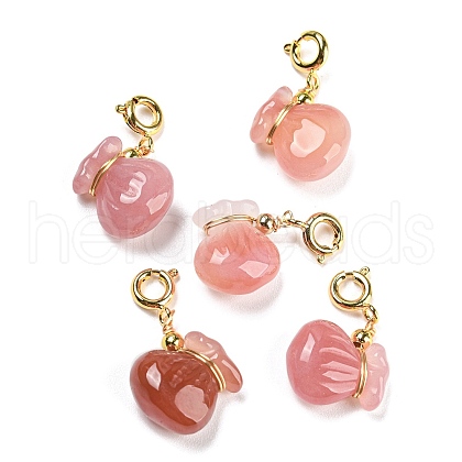 Natural Yan Yuan Agate Pendant Decorations G-P509-08G-1