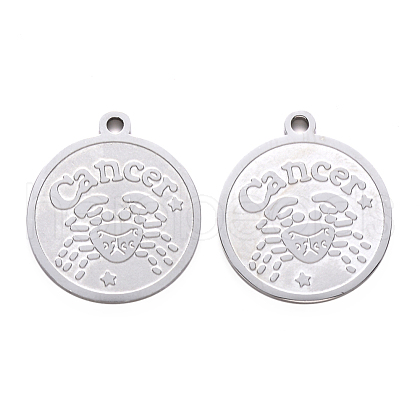 Non-Tarnish 201 Stainless Steel Pendants STAS-R106-12-1