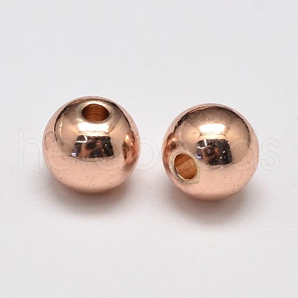 Rack Plating Brass Round Spacer Beads KK-I601-6mm-RG-RS-1