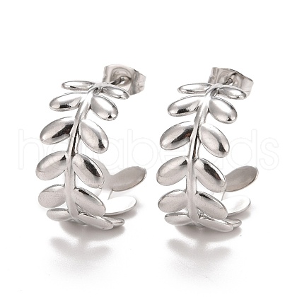 304 Stainless Steel Stud Earrings for Women STAS-A057-13P-1