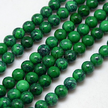 Synthetic Fossil Beads Strands G-L028-8mm-08-1