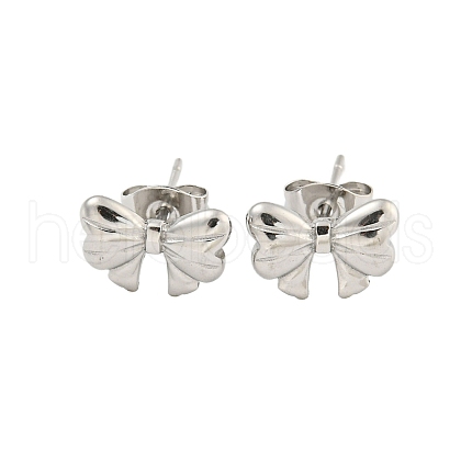 Non-Tarnish Ion Plating(IP) 304 Stainless Steel Stud Earrings EJEW-S223-01P-1
