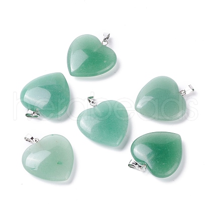 Natural Green Aventurine Pendants G-G956-B37-FF-1