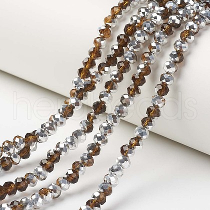 Electroplate Transparent Glass Beads Strands EGLA-A034-T3mm-M20-1