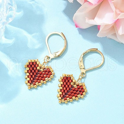 304 Stainless Steel Leverback Earrings for Women EJEW-MZ00408-07-1
