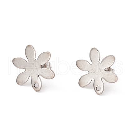 Non-Tarnish 201 Stainless Steel Stud Earring Findings STAS-G266-03P-1