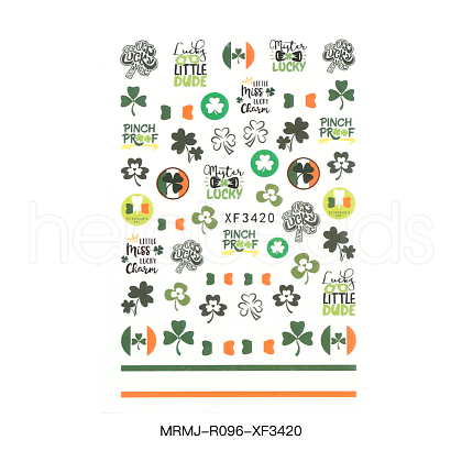 Self Adhesive Nail Art Stickers Decals for Ireland MRMJ-R096-XF3420-1
