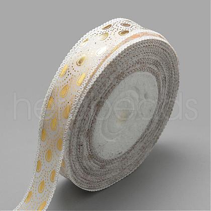 Single Face Printed Polyester Satin Ribbon SRIB-Q013-23mm-06-1