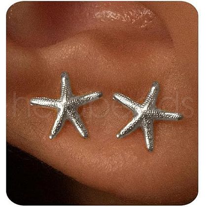 Starfish Zinc Alloy Stud Earrings FS-WG75EDA-02-1