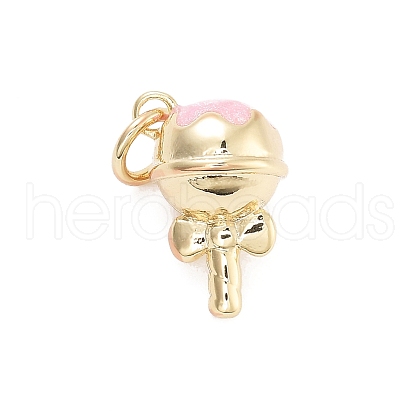 Rack Plating Brass Enamel Charms KK-G512-19A-G-1