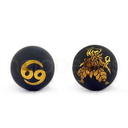 Frosted Natural Black Onyx(Dyed & Heated) Beads PW-WGDC30B-04-1