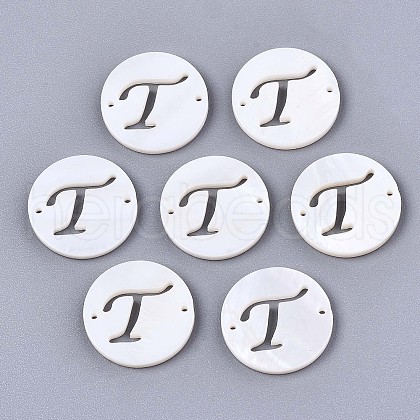 Natural Freshwater Shell Links Connectors SHEL-S276-120T-1
