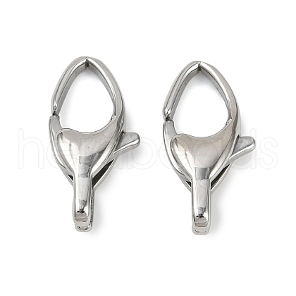 304 Stainless Steel Lobster Claw Clasps STAS-B089-01E-P-1