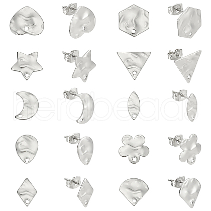 ANATTASOUL 304 Stainless Steel Stud Earring Findings STAS-AN0001-05P-1