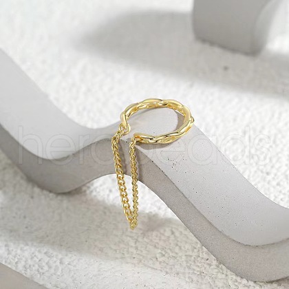 Alloy Curb Chain Cuff Earrings FS-WG8405F-01-1