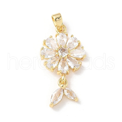 Brass Micro Pave Cubic Zirconia Pendants KK-K403-03A-01-1