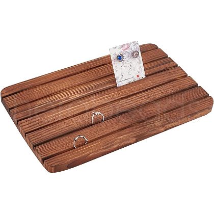 Wooden Slotted Display Stands AJEW-WH0312-21B-1