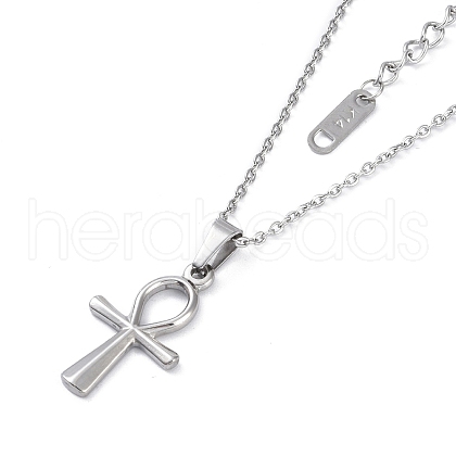 Non-Tarnish Ion Plating(IP) 304 Stainless Steel Cable Chain Necklaces NJEW-G081-07P-1