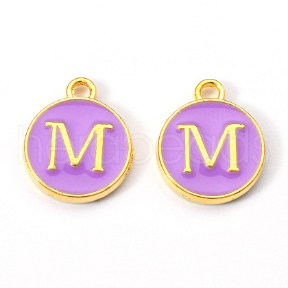 Golden Plated Alloy Enamel Charms ENAM-S118-10M-1