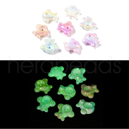 UV Plating Opaque Acrylic Beads MACR-K361-09-1