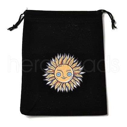 Rectangle Printed Velvet Cloth Packing Pouches ABAG-U006-03C-1