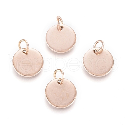 Ion Plating(IP) 304 Stainless Steel Charms EJEW-L238-03C-RG-1